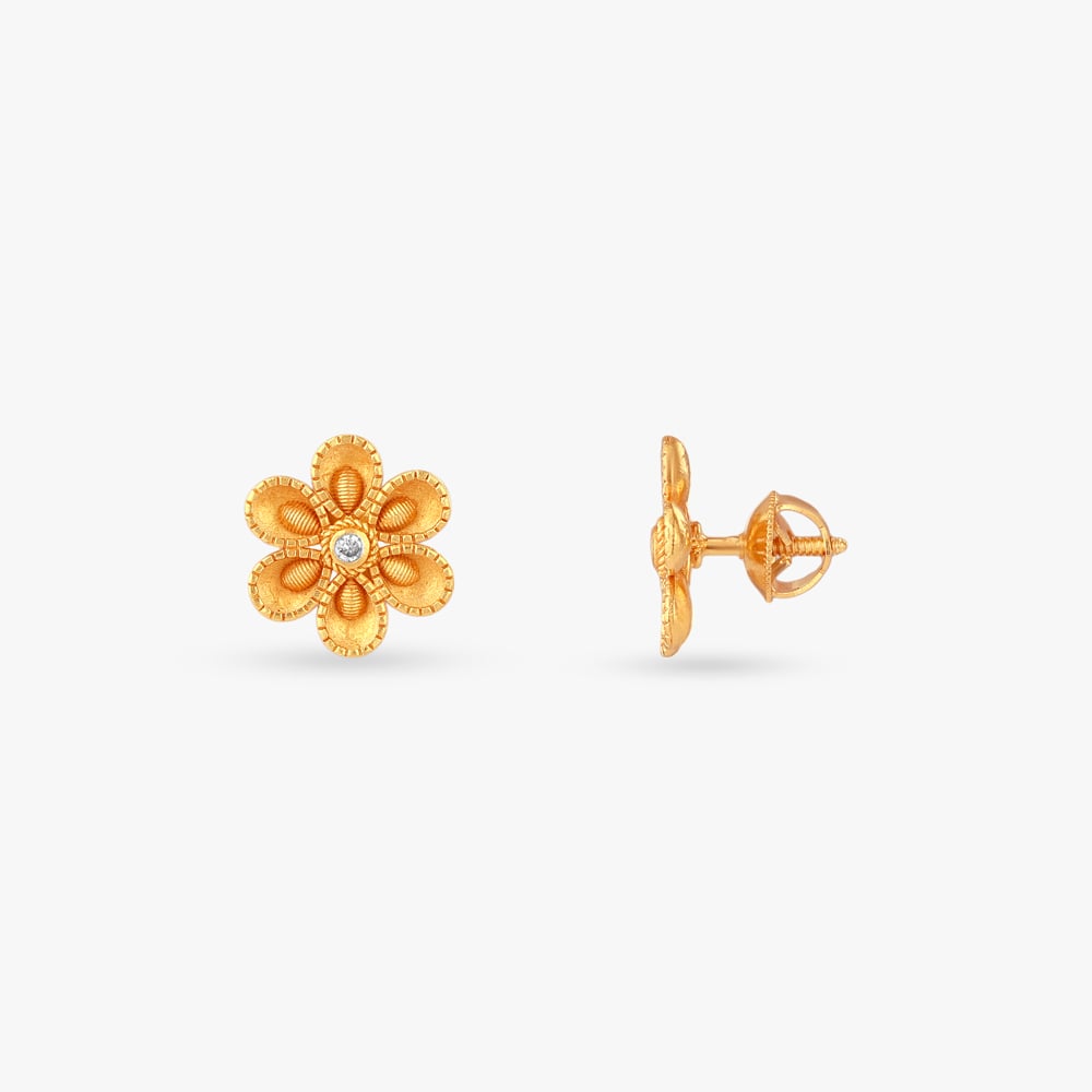 Sunlit Bloom Gold Pendant and Earrings Set,,hi-res image number null