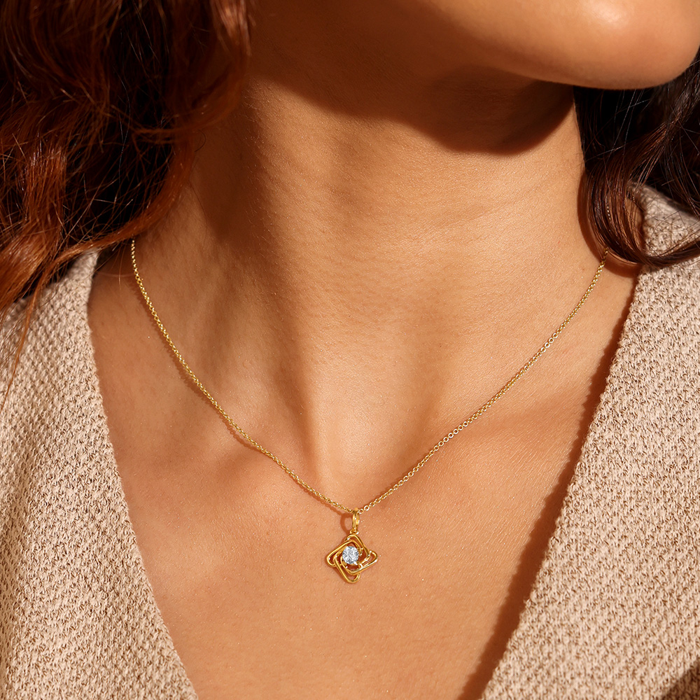 Twisted Glow Diamond Pendant,,hi-res image number null