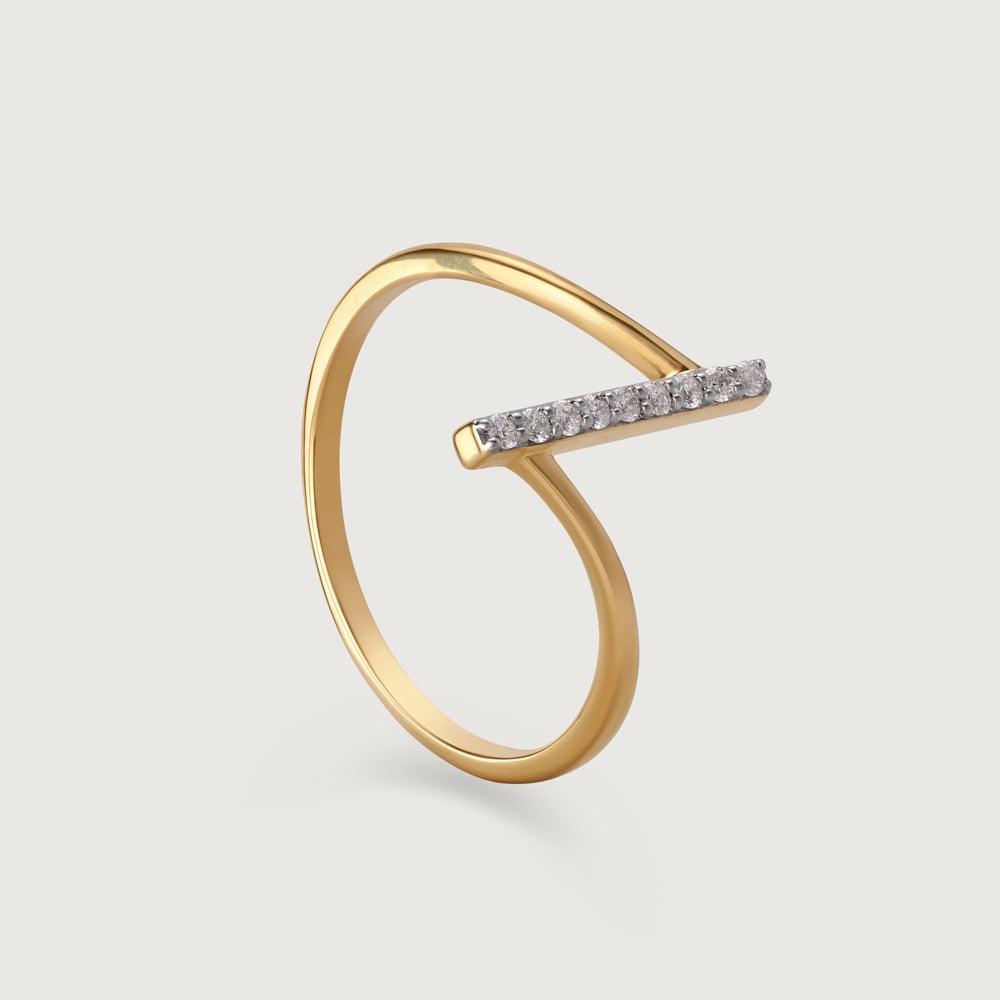 Sparkling Connections 18KT Gold & Diamond Finger Ring,,hi-res image number null