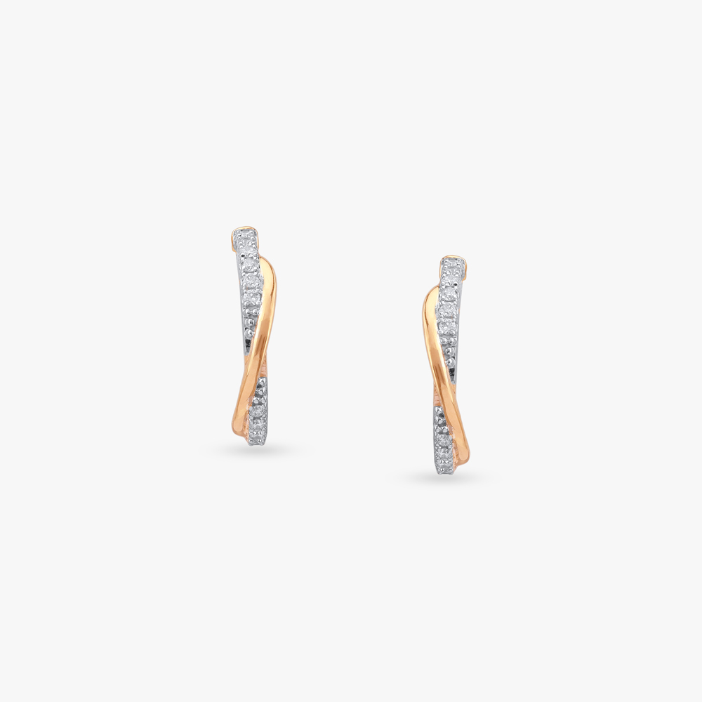 Twisted Charm Diamond Stud Earrings,,hi-res image number null