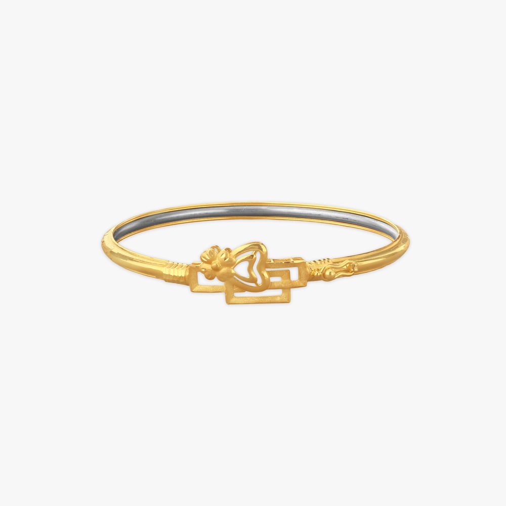 

Floral Knot Gold Bangle