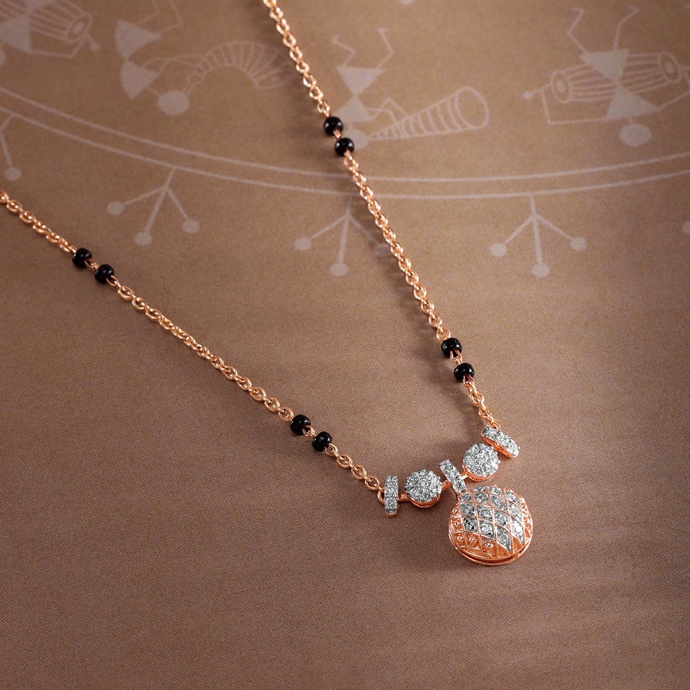 Timeless Treasures 14 Kt Gold and Diamond Mangalsutra,,hi-res image number null