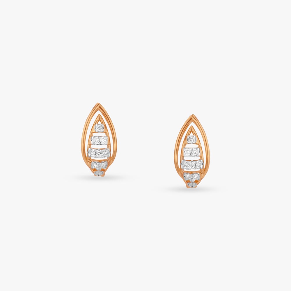 Luminous Pod Diamond Gold Hoop Earrings,,hi-res image number null