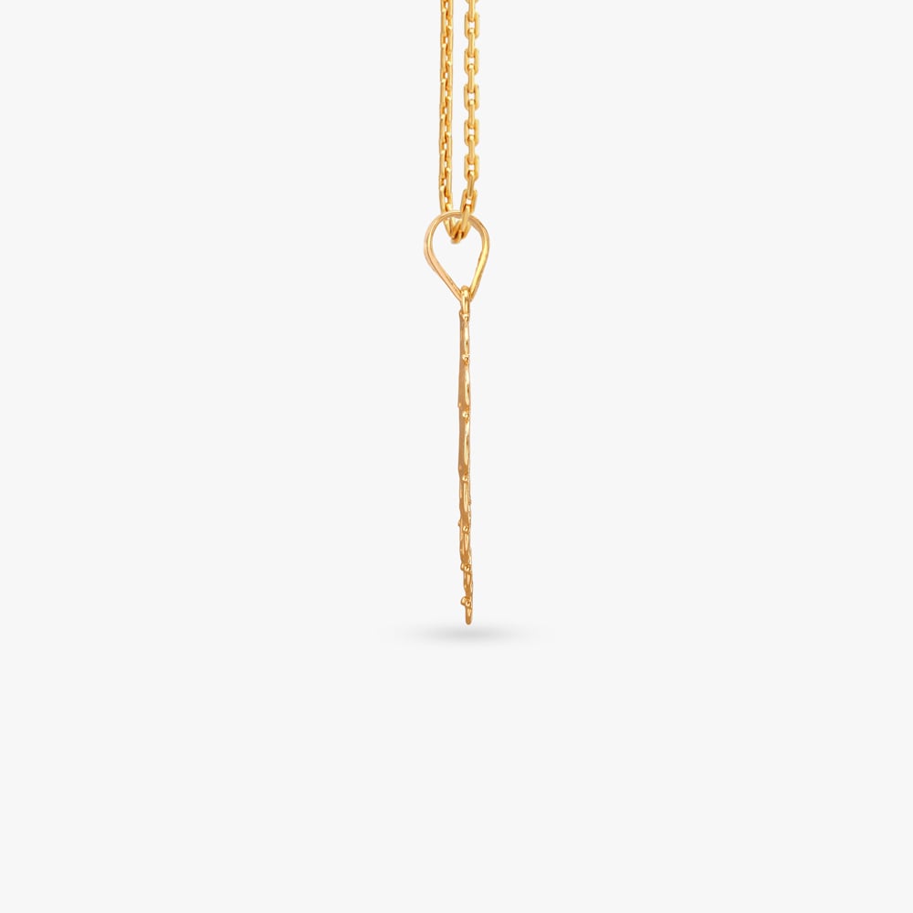 

Sacred Leaf Gold Pendant