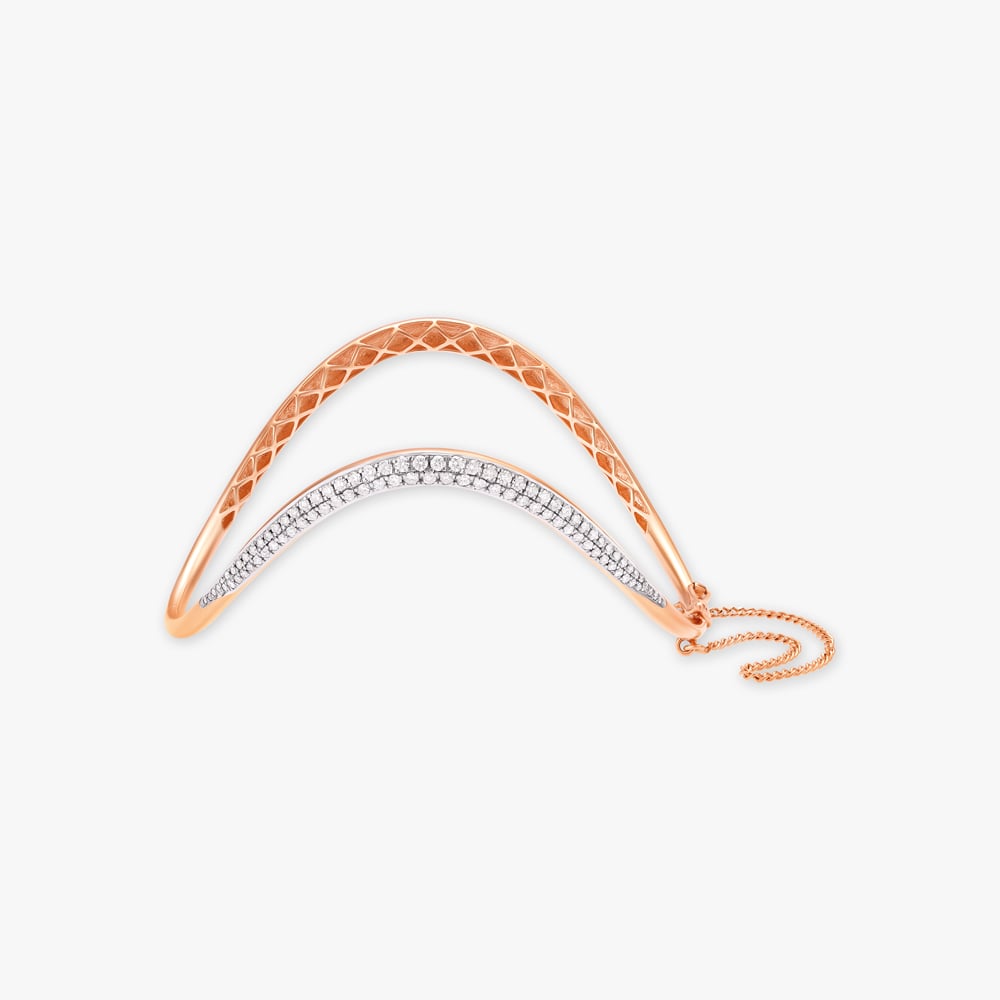 Wave Diamond Bangle,,hi-res image number null