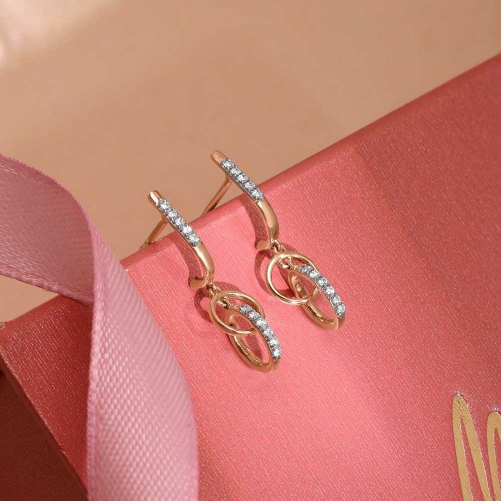 Looped Spark Diamond Drop Earrings,,hi-res image number null