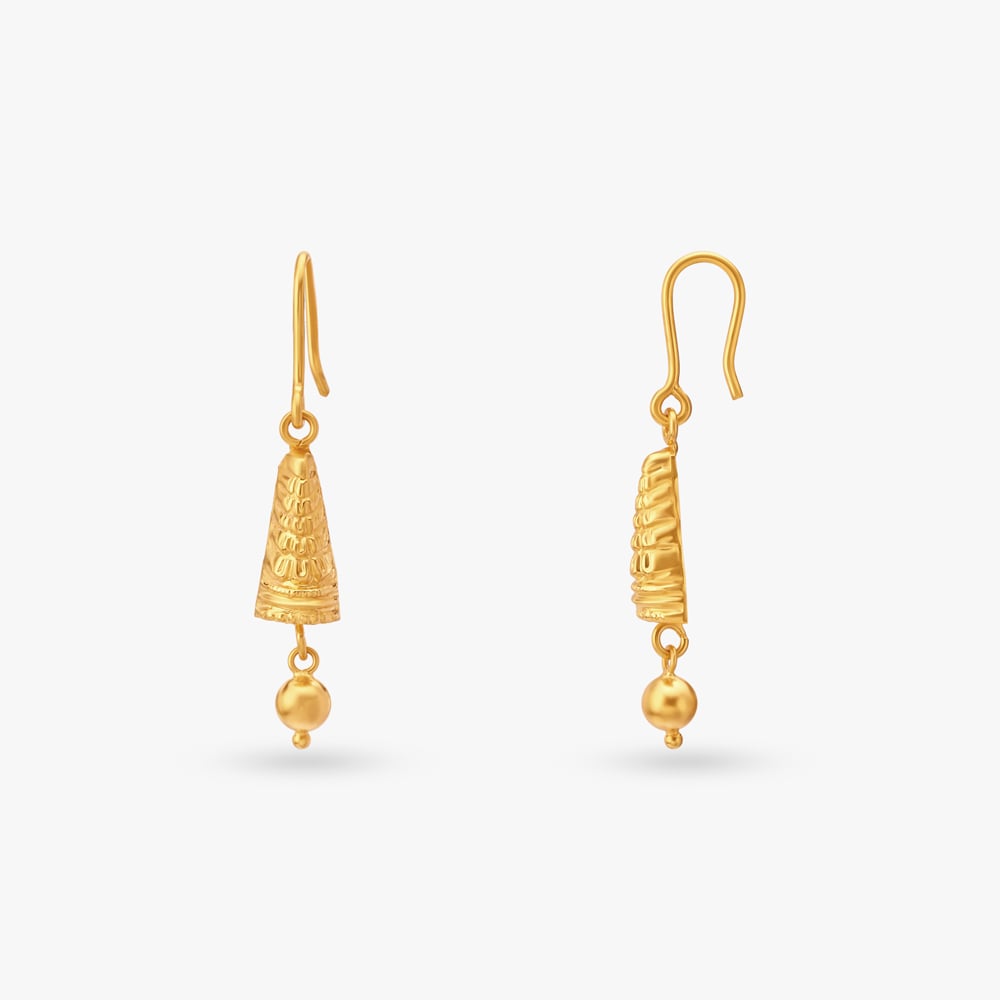 Tassel Gold Hoop Earrings,,hi-res image number null