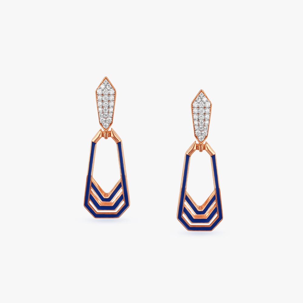 Geometric Versatility Diamond Drop Earrings,,hi-res image number null
