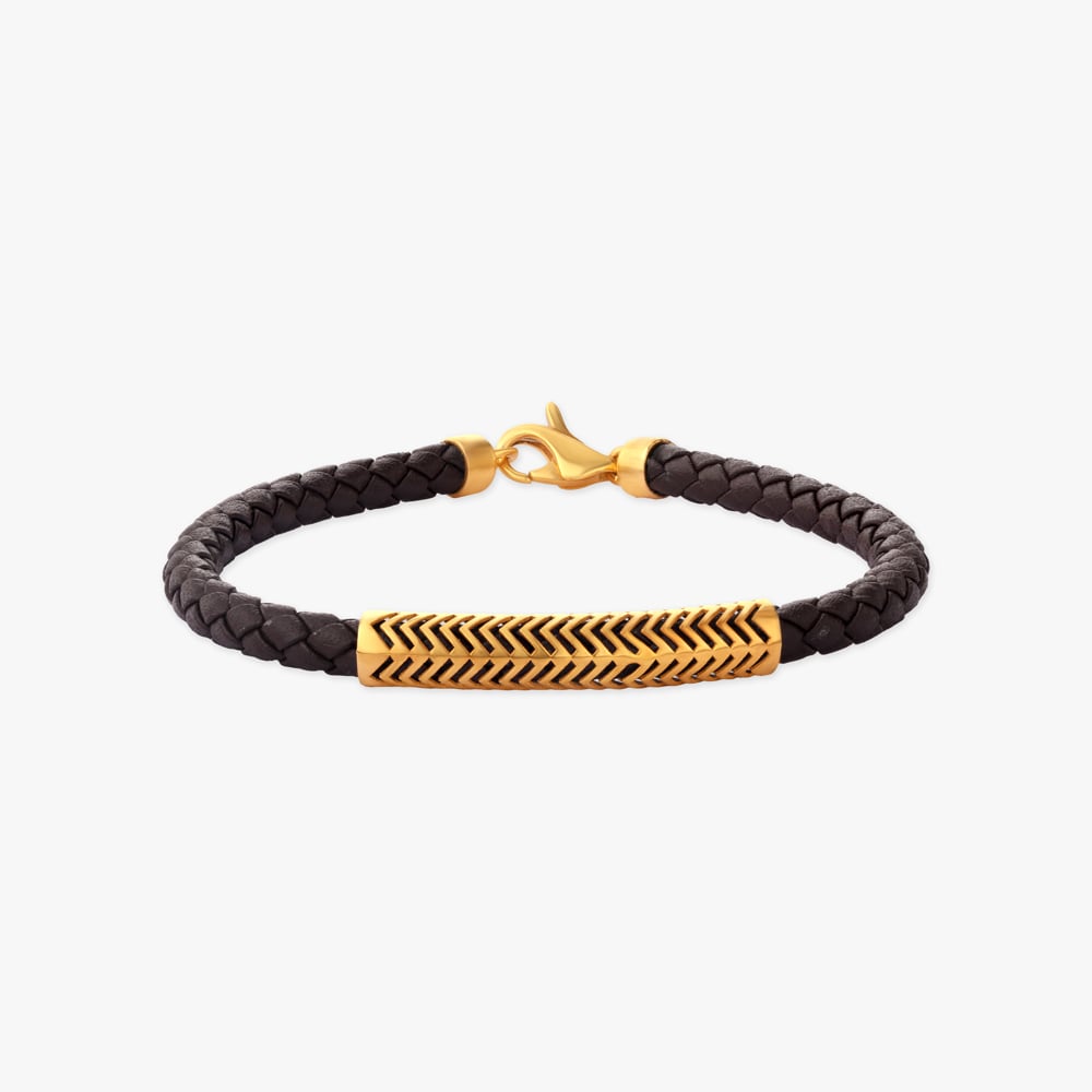 Urban Edge Gold Bracelet for Men,,hi-res image number null