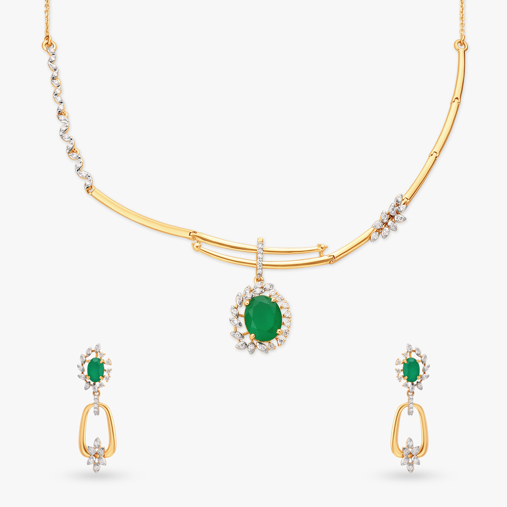 

Sophisticated Serenity Diamond Necklace Set