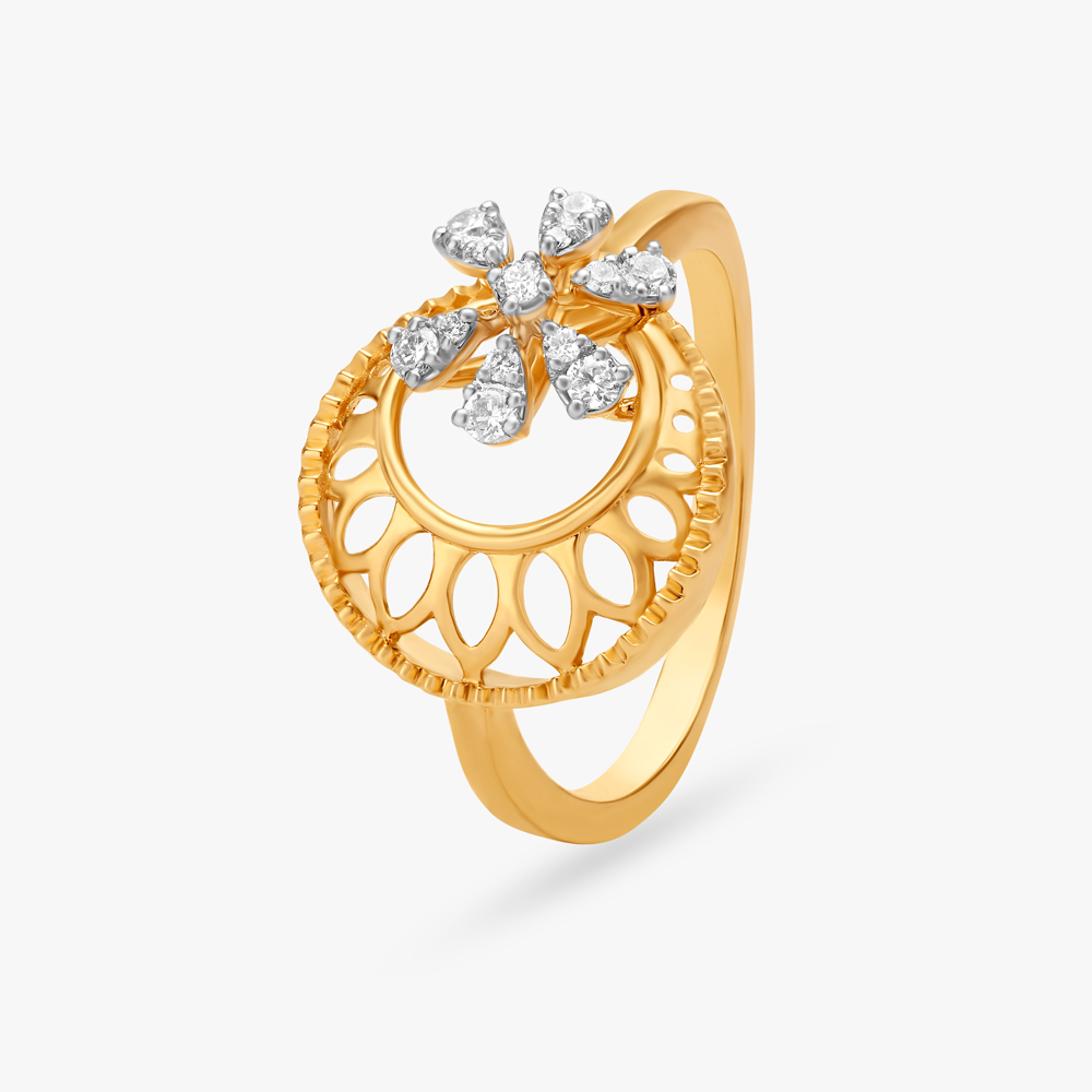 Enchanting Chand Bali Diamond Ring