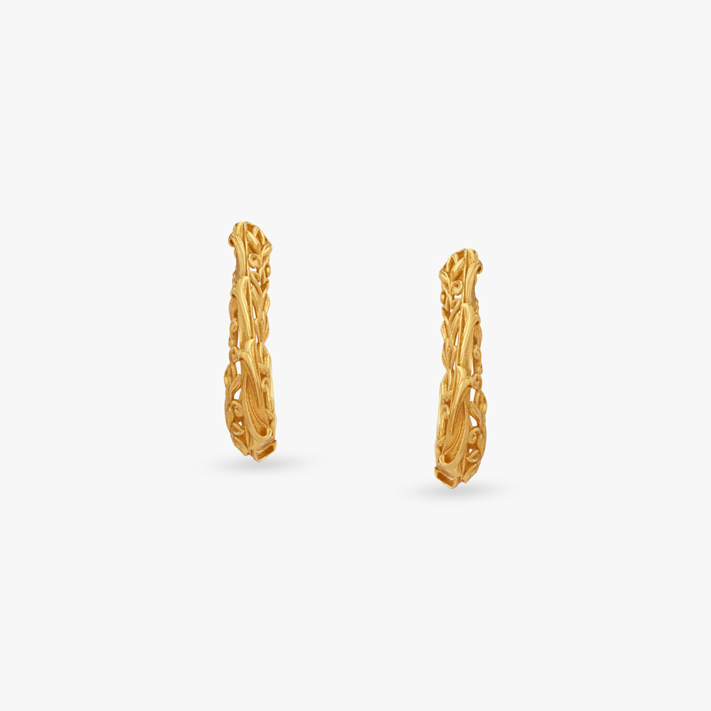 Timeless Vines Gold Hoop Earrings,,hi-res image number null