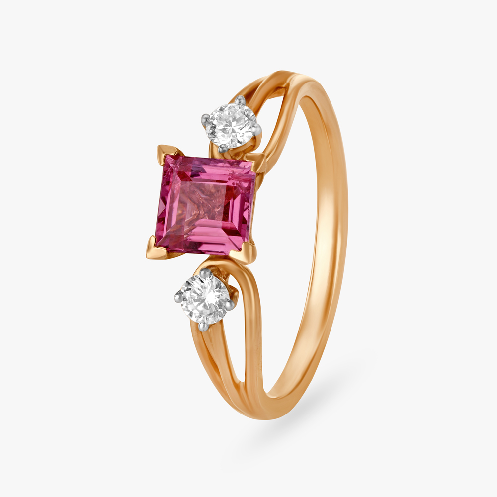 Lovely Tourmaline and Diamond Ring,,hi-res image number null
