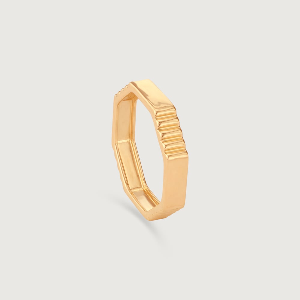 Octagonal Charm Gold Ring,,hi-res image number null