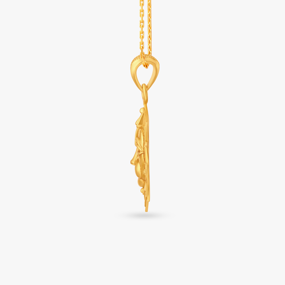 Sacred Hanuman Gold Pendant,,hi-res image number null