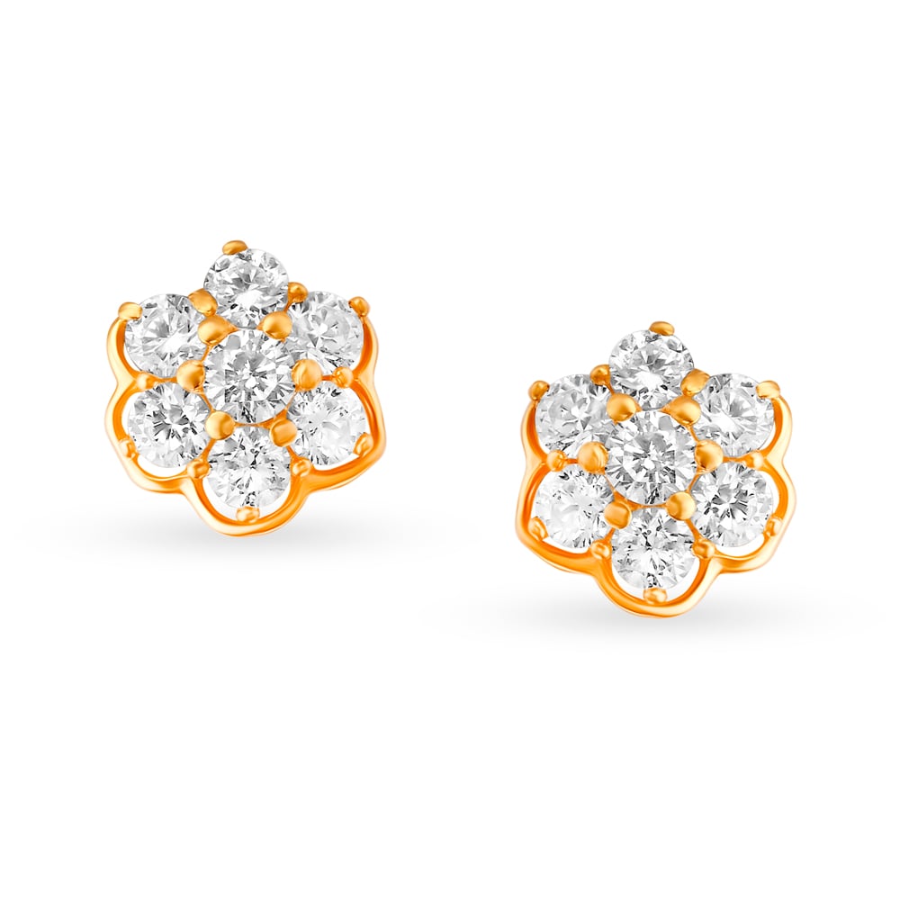 

Striking Gold Stud Earrings for Kids