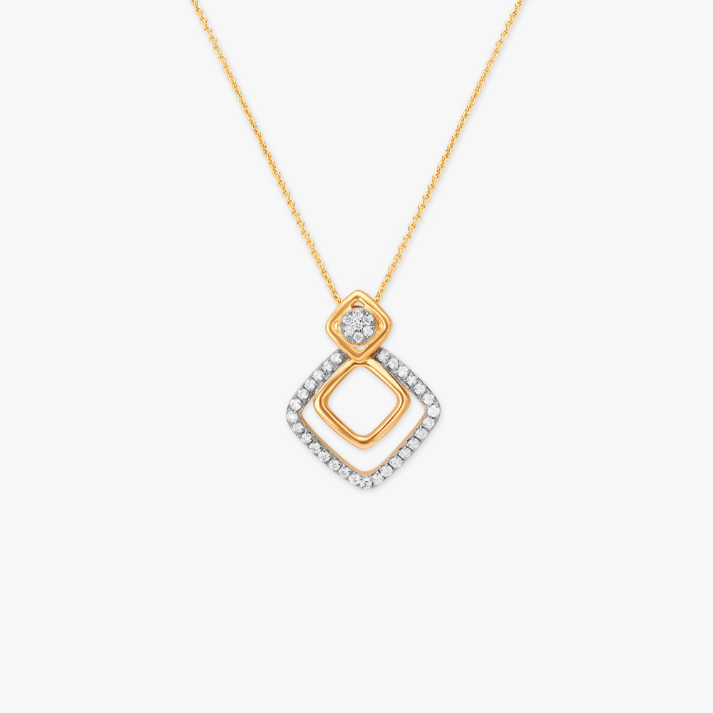 Sleek and Stylish Diamond Pendant with Chain,,hi-res image number null