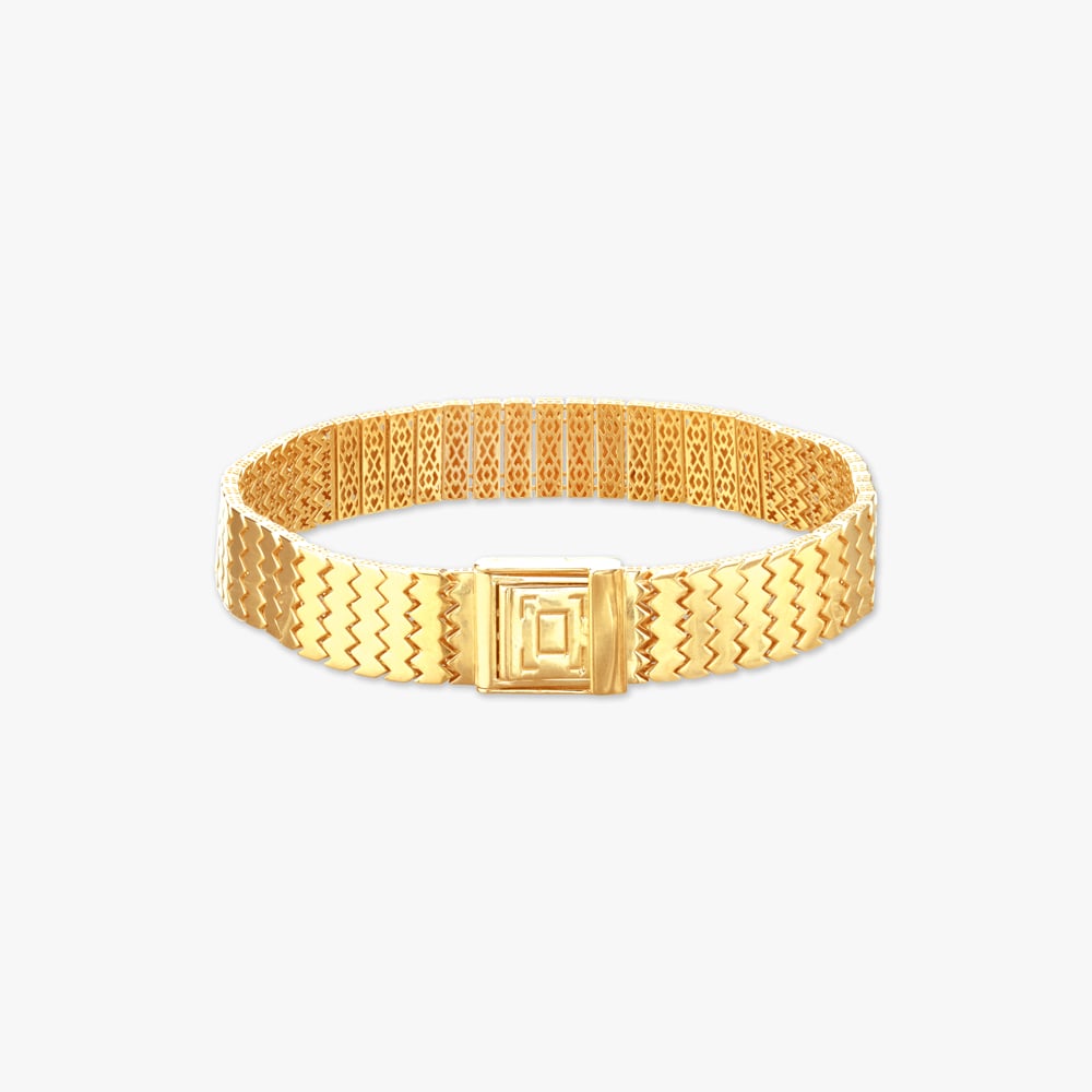 

Regal Patterns Gold Bracelet for Men