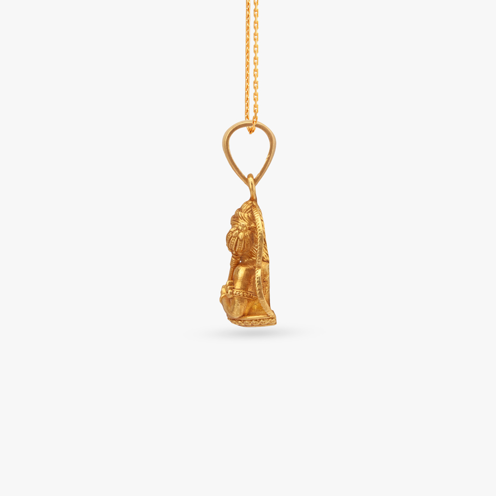 Hanuman Aura Gold Pendant for Men,,hi-res image number null