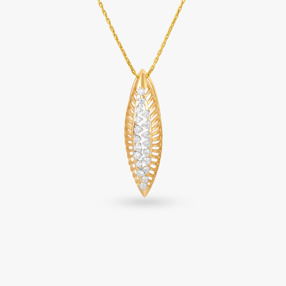 Leaflet Diamond Pendant,,hi-res image number null