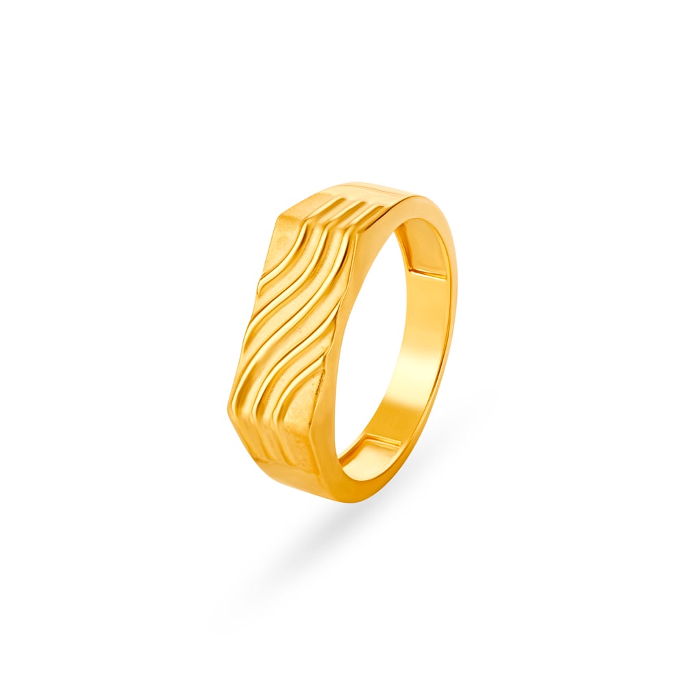 18K Yellow gold Diamond Ring for Men-saigonsouth.com.vn