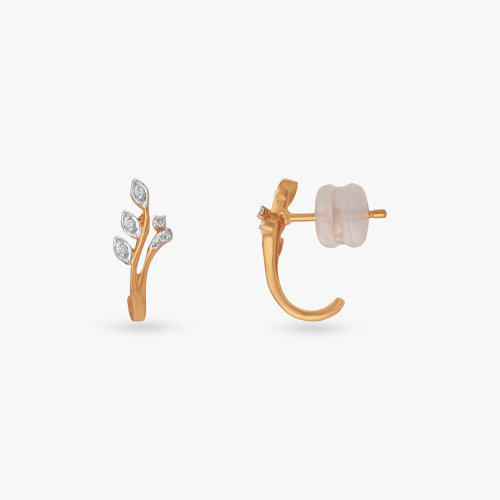 Bloom Arc Diamond Hoop Earrings,,hi-res image number null