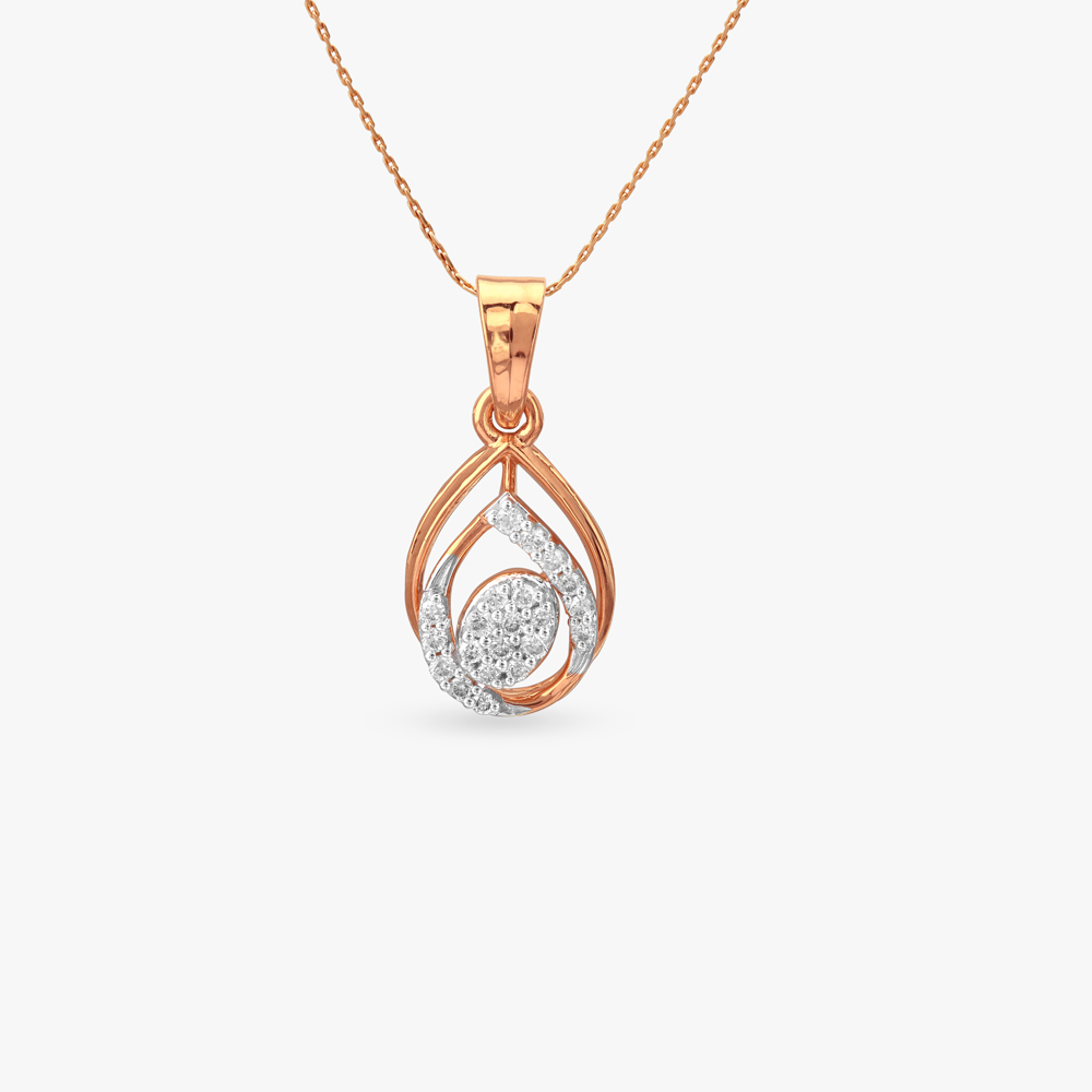 Halo Drop Diamond Pendant,,hi-res image number null