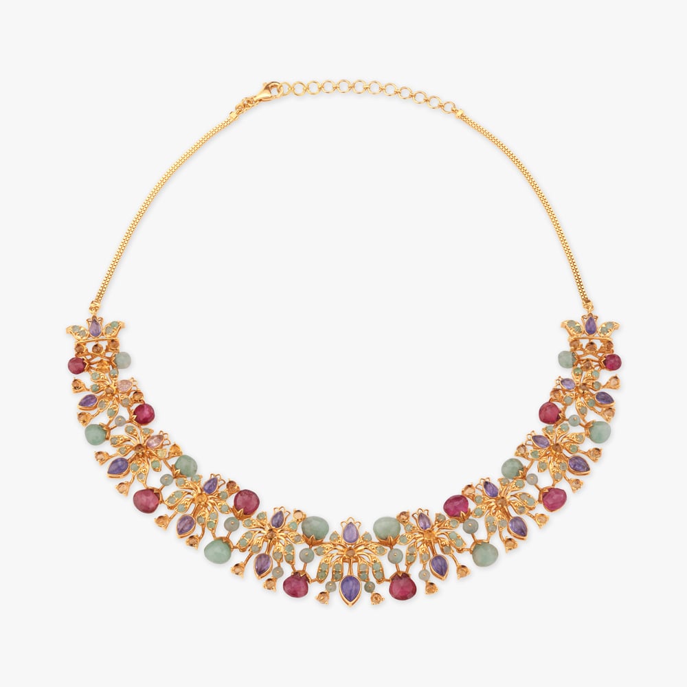 Bloom Symphony Gold Necklace Set,,hi-res image number null