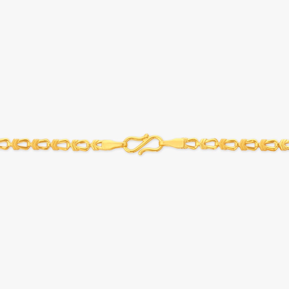 Geometric Link Gold Chain,,hi-res image number null