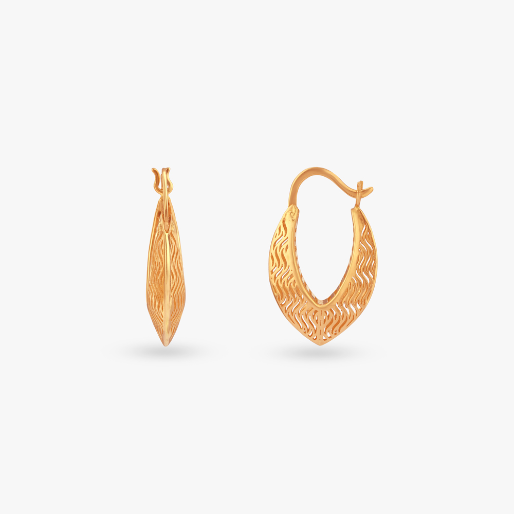 Auric Flow Gold Hoop Earrings,,hi-res image number null