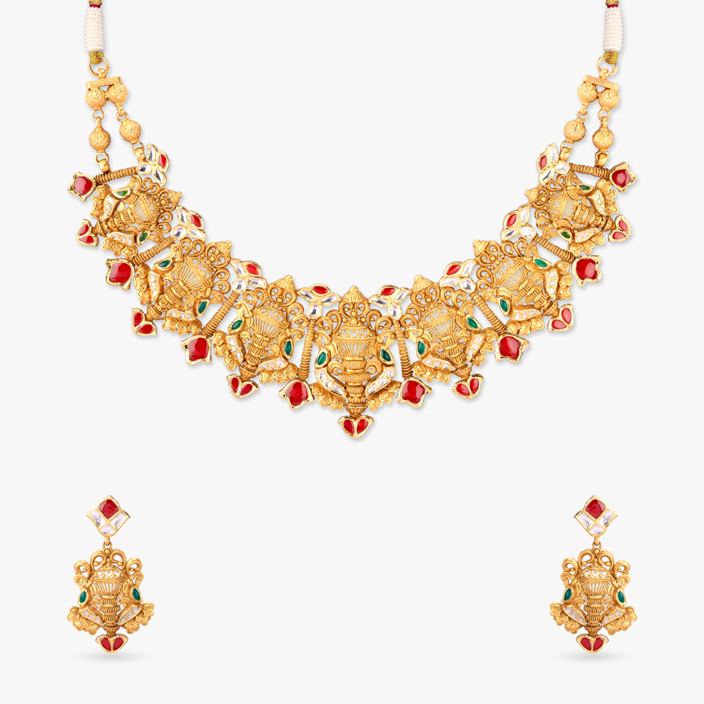 Radiant Rhythm Gold Necklace set,,hi-res image number null