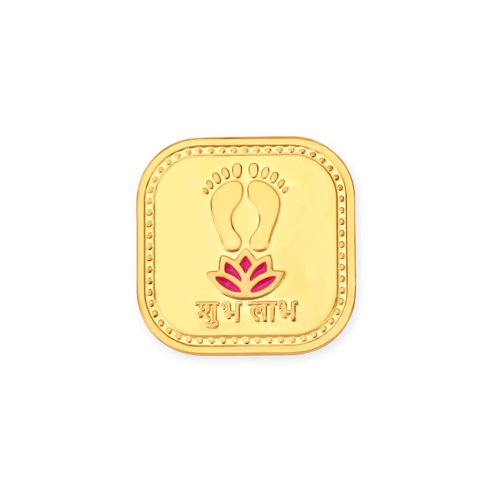 Goddess Lakshmiji's Feet 10 gram Gold Coin