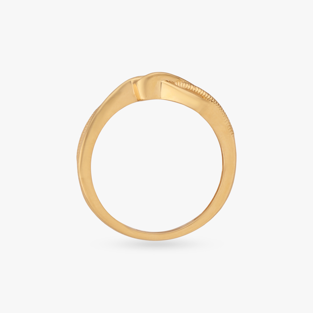 Entwine Curve Gold Ring,,hi-res image number null