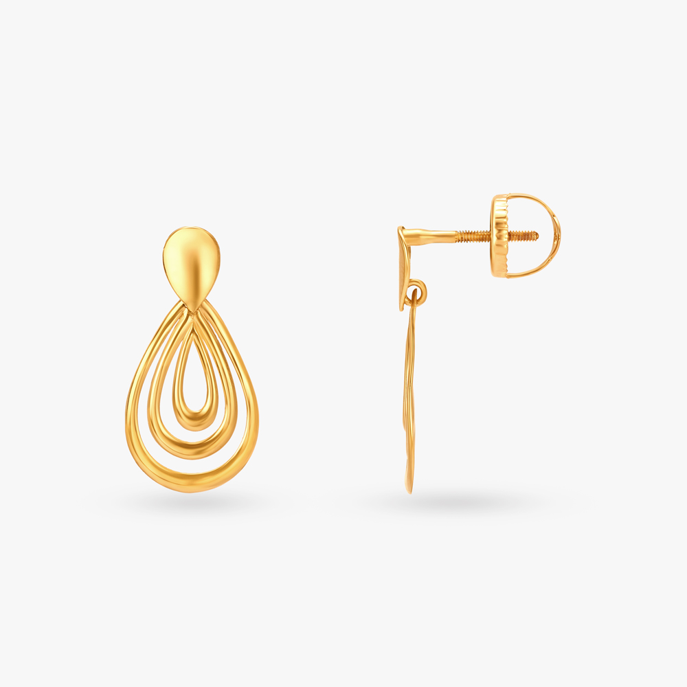 Cascading Gold Drop Earrings,,hi-res image number null
