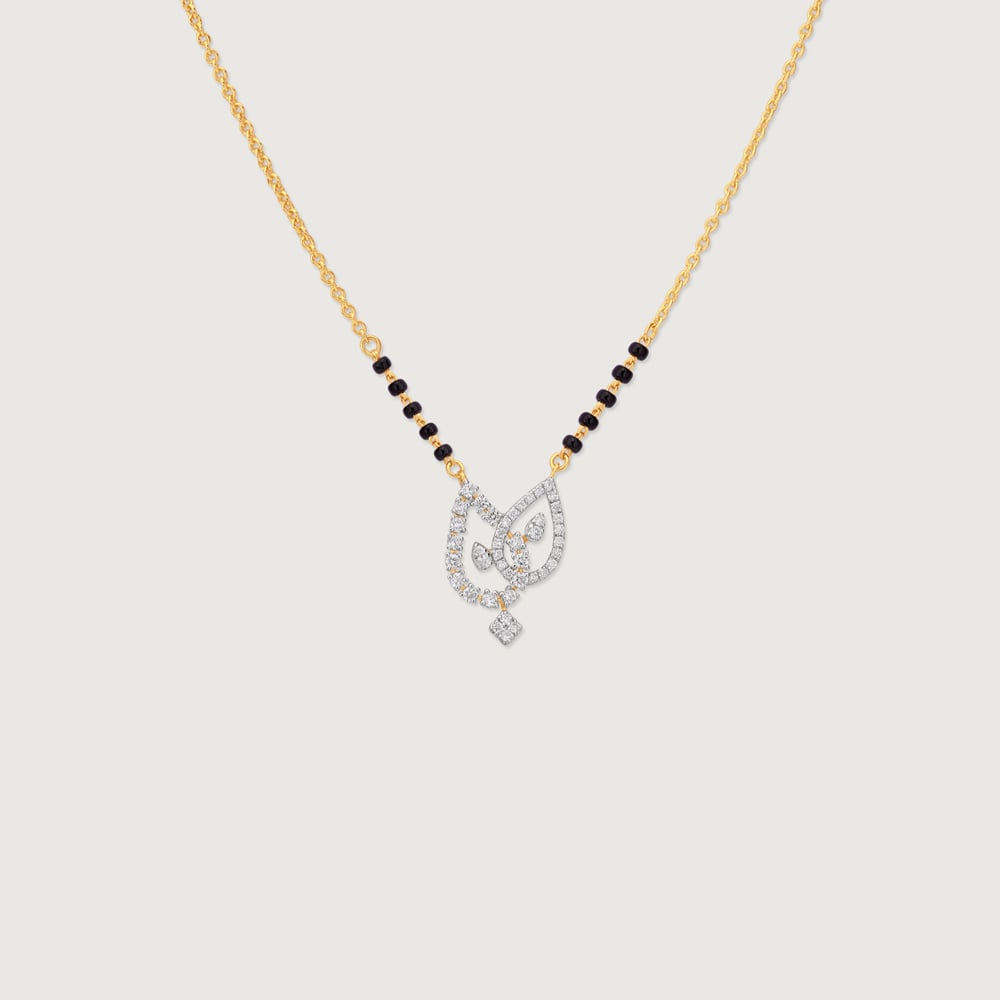 Elegant Entwined Diamond Mangalsutra,,hi-res image number null