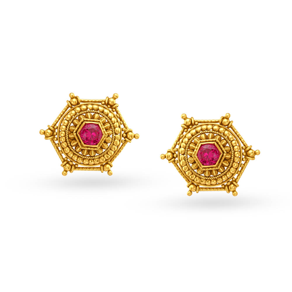 Glorious Dazzling Gold Necklace Set,,hi-res image number null