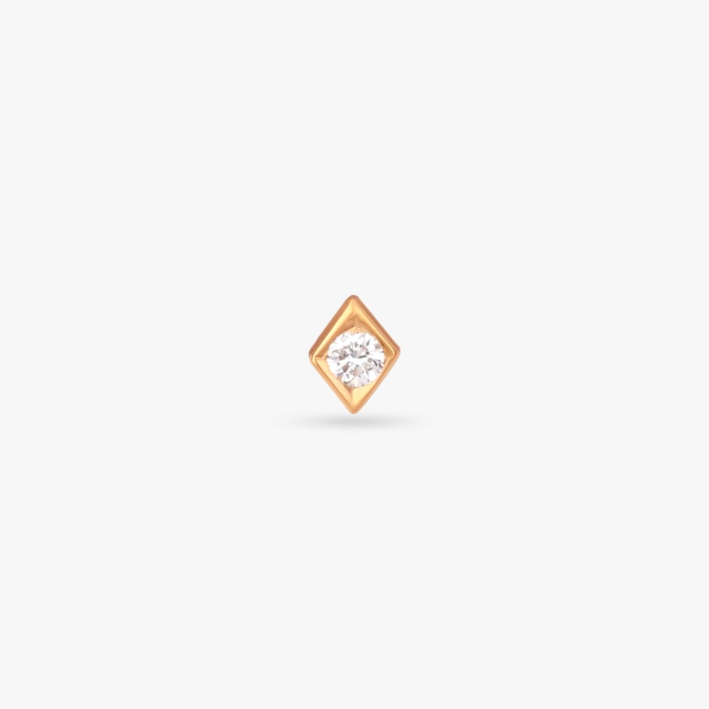 Modern Edge Diamond Nose Pin,,hi-res image number null