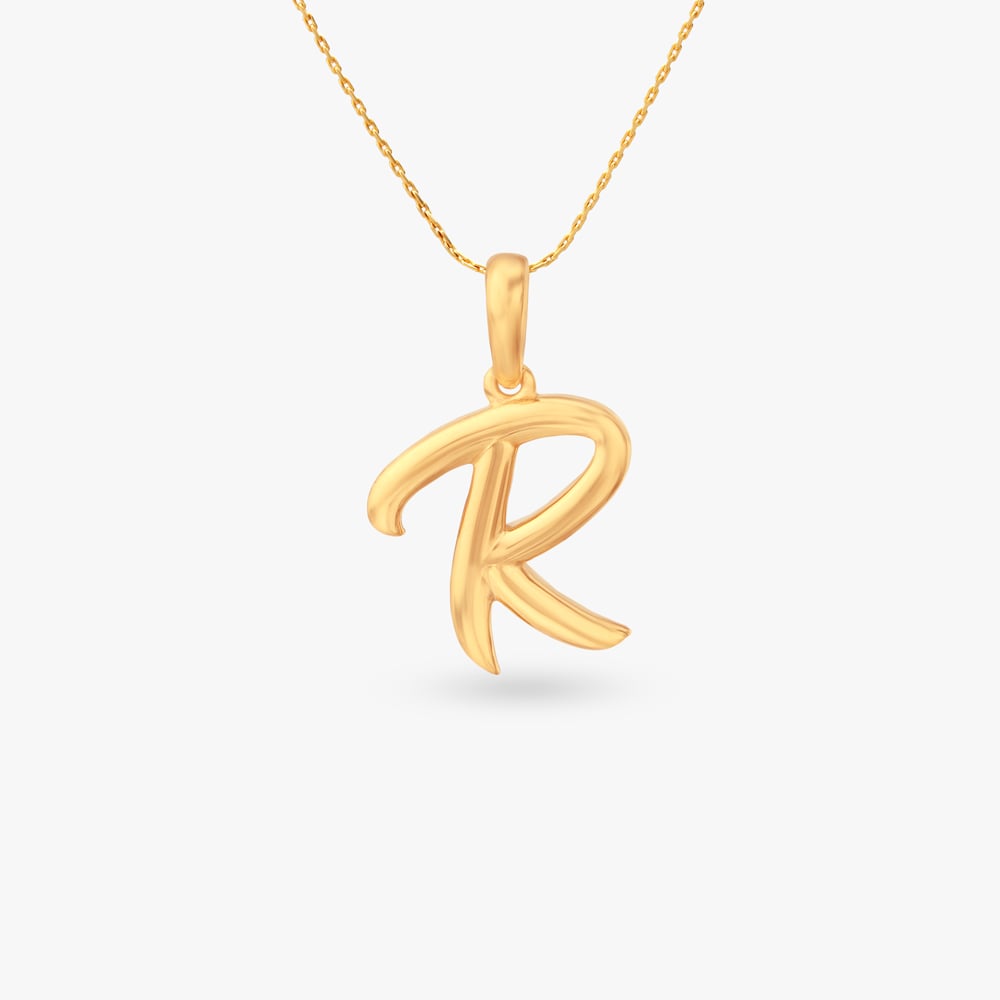 

Signature R Gold Pendant
