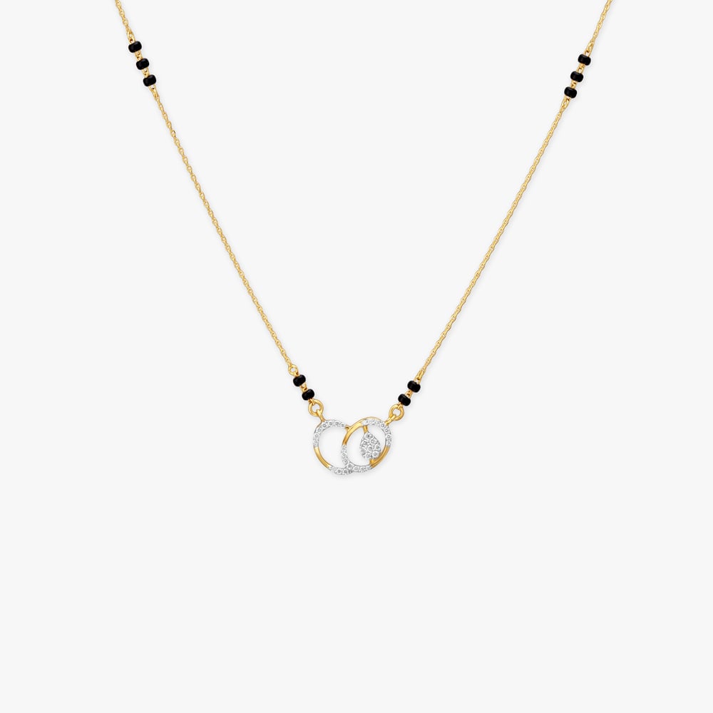 Linked Halo Diamond Mangalsutra,,hi-res image number null