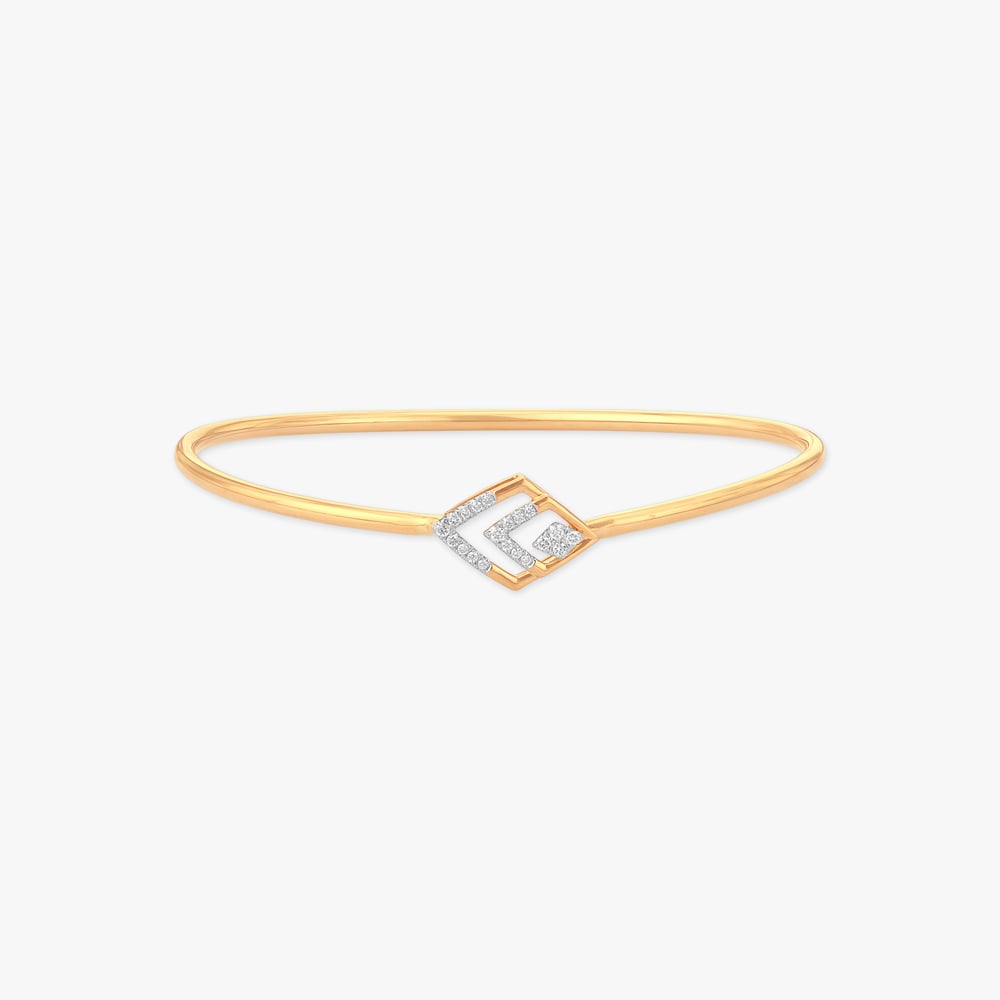 Nested Chevron Diamond Bangle,,hi-res image number null