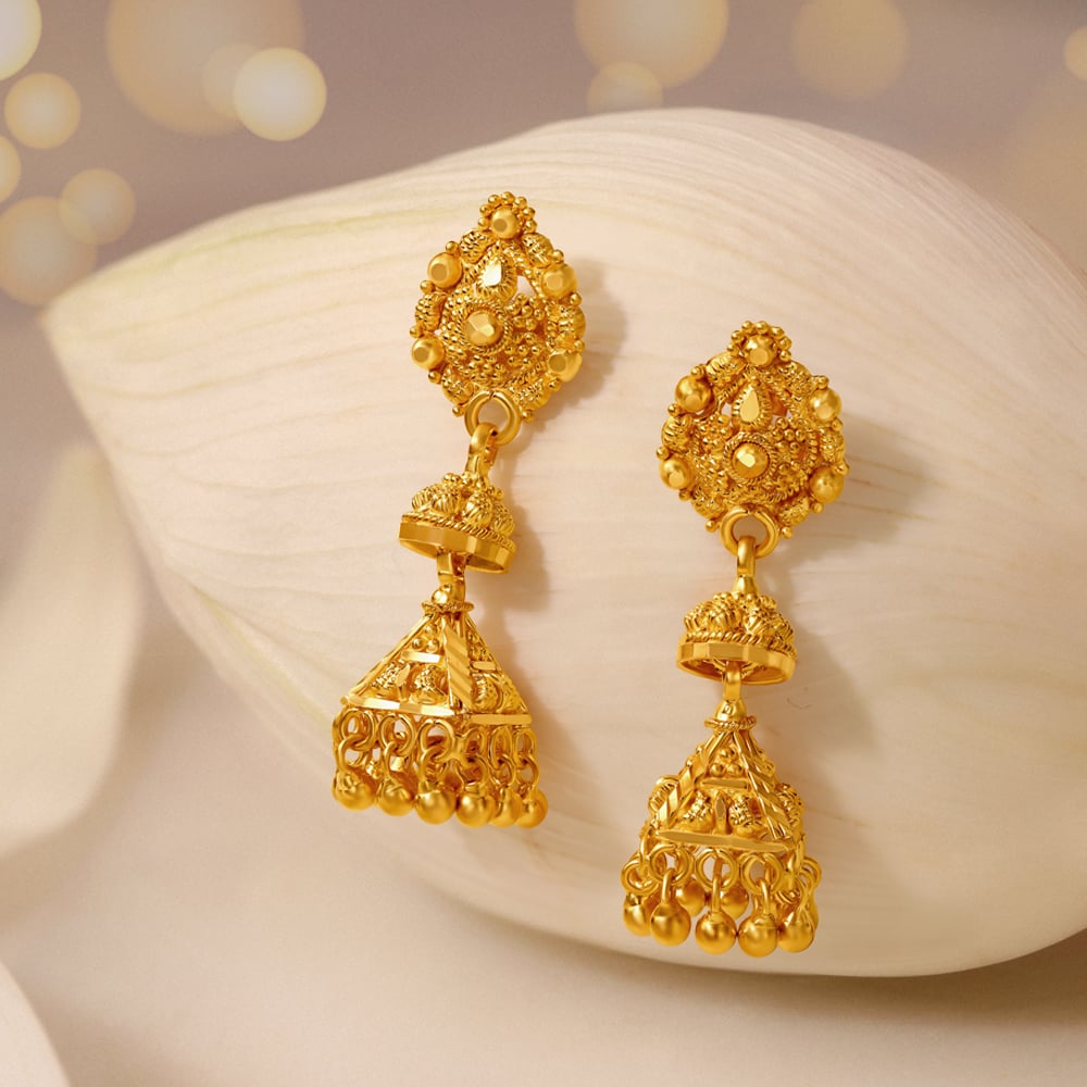 

Alluring Pyramid Jhumkas
