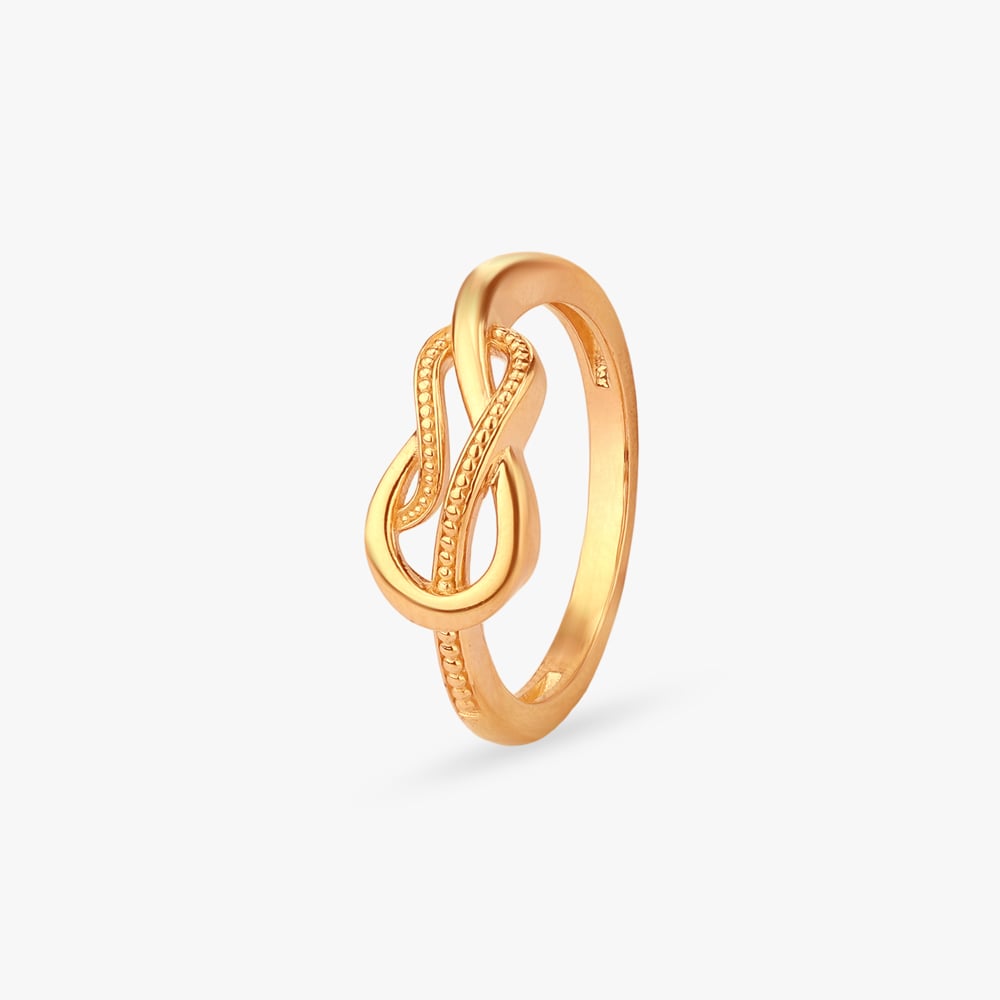 Endless Knot Gold Ring,,hi-res image number null