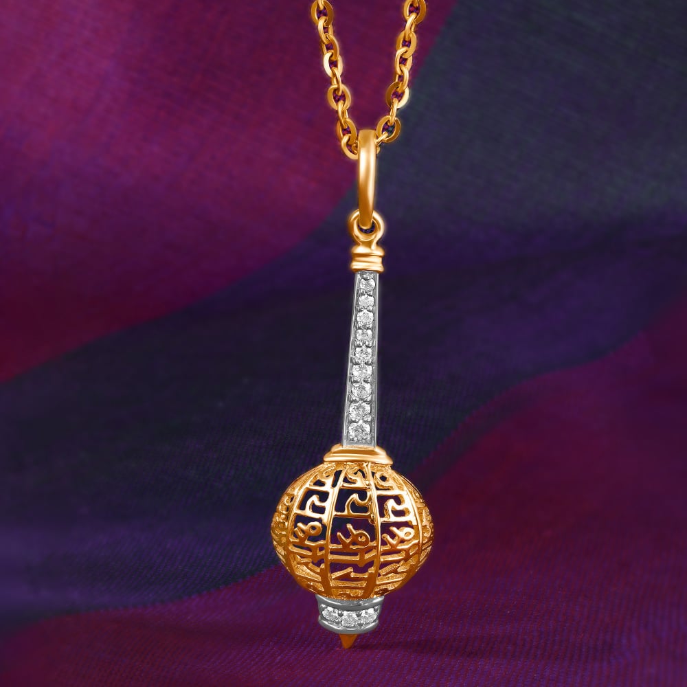 Ornate Mace Diamond Pendant,,hi-res image number null