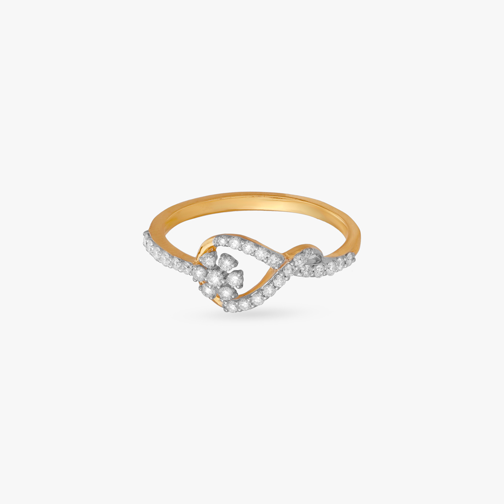 Twisty Bloom Diamond Finger Ring,,hi-res image number null