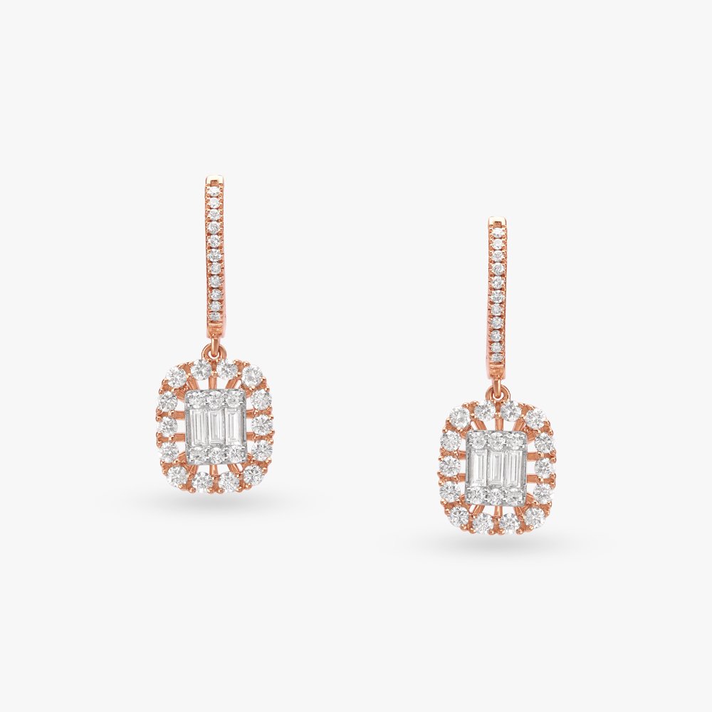 Stunning Diamond Hoop Earrings,,hi-res image number null