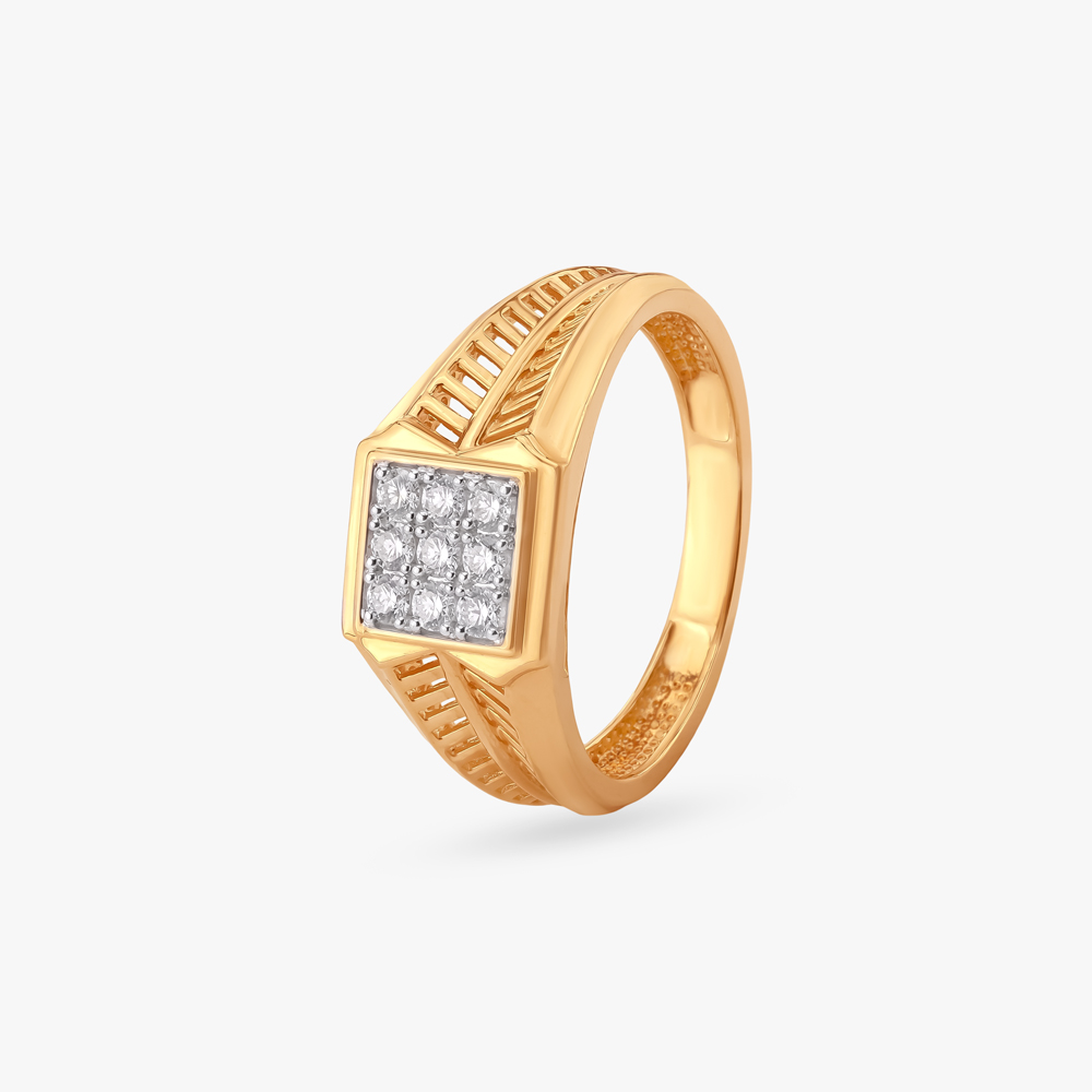 Regal Matrix Diamond Finger Ring for Men,,hi-res image number null