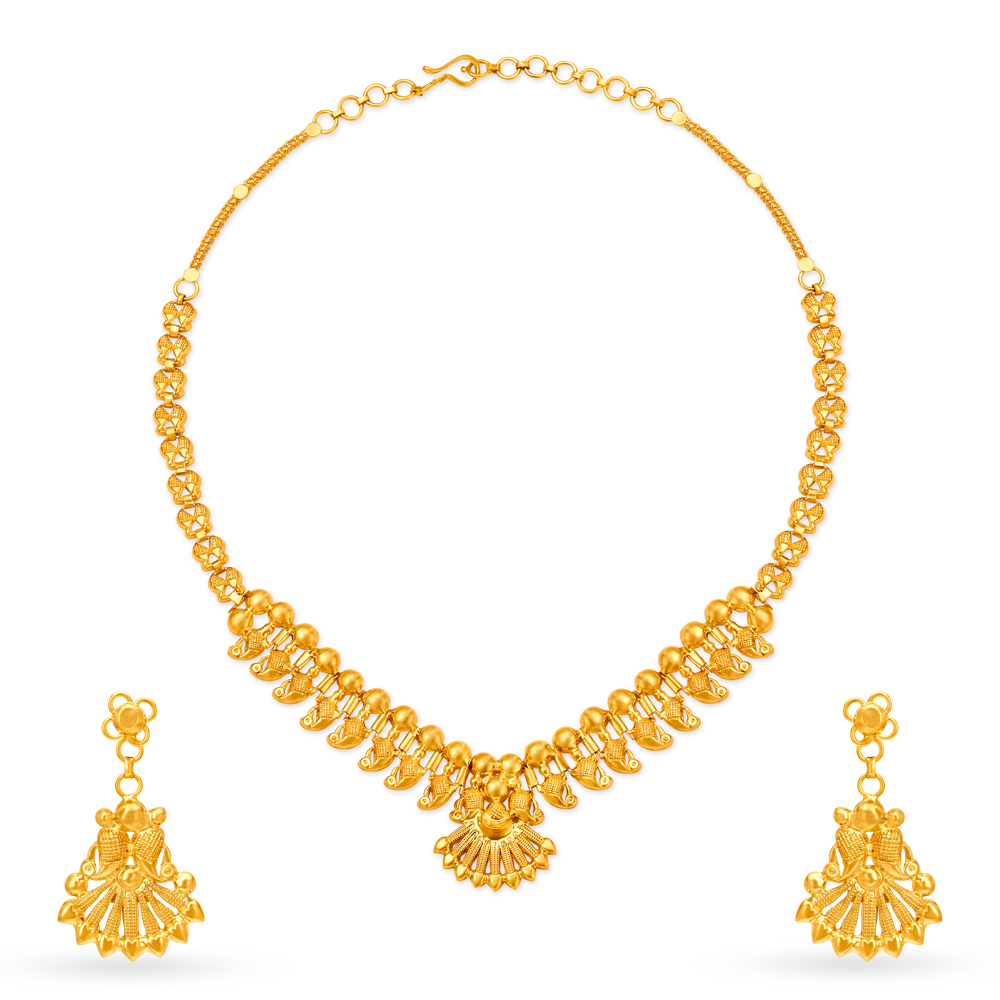 Opulent Peacock Necklace Set,,hi-res image number null