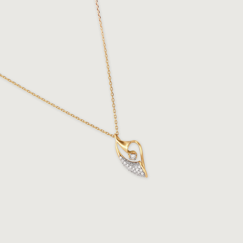 Golden Embrace 14 Kt Gold & Diamond Necklace,,hi-res image number null