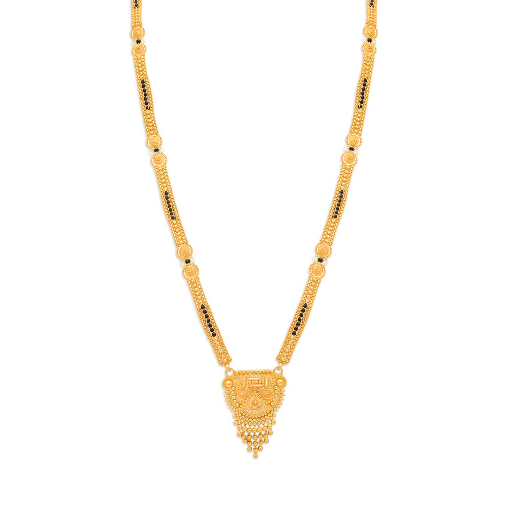 Lavish 22 Karat Yellow Gold Beaded Mangalsutra,,hi-res image number null