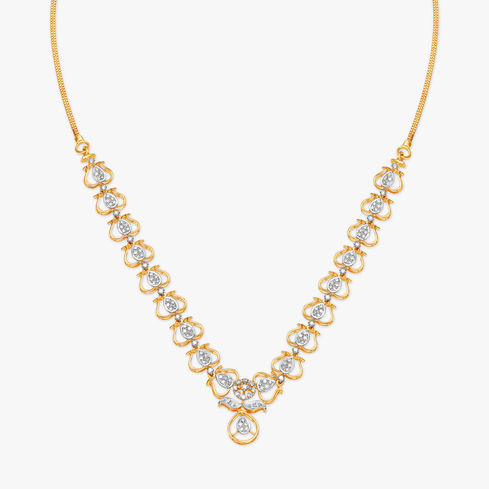 Satiny Diamond Necklace,,hi-res image number null